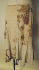  Tsumori Chisato cotton flax material skirt . floral print size2