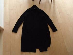 MADE IN ITALY ANDREA FENZI KNIT COAT black イタリア製 黒