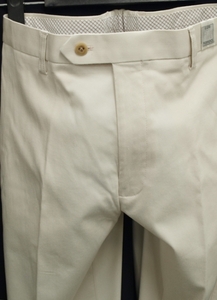 *W79/77 beige stretch cotton beautiful . cotton pants *no- tuck slim pants new goods prompt decision 