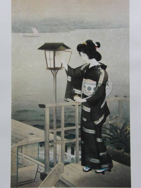 Tamaki Masuda, Abend in Nakasu, Meister, Portrait einer schönen Frau, Großformatiges Luxus-Kunstbuch, Hochwertige Rahmung, Malerei, Ölgemälde, Porträts