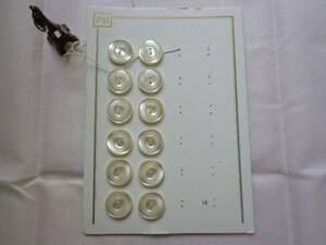 フランスアンティーク デッドストック ボタン 12Pset Ivory アイボリー #29 ハンドメイド 裁縫 手芸