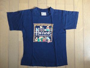 ハロッズ★高級上質Harrods紺色半袖Tシャツ★4～6歳