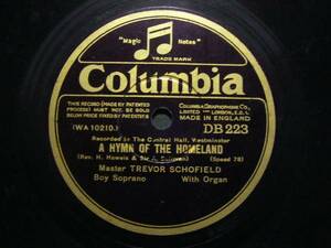 ■SP盤レコード■ニ485(B)　英国盤　A HYMU OF THE HOMELAND