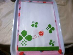  four leaf . ladybug. flat sack ( large ^40 sheets ) wrapping /CD/book@ shipping .