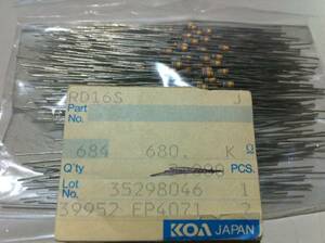 KOA RD16S 1/4w 680KΩ J ±5% 100ps.@4 sack (8)