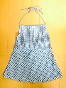*QNQ USA bare top halter-neck S contraction . light blue new goods 