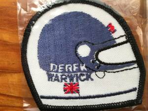 F1　ドライバー　ヘルメット刺繍ワッペン（DEREK WARWICK)