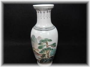 …中国景徳鎮製 花瓶25㎝…　　　　　　壺花器