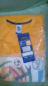 新品未開封サッカーワールドカップ　FIFA2010南アフリカ大会TシャツМ黄色 タグ
