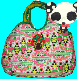  multifunction! retro Panda Chan mother's bag Mill te Berry used Homme tsu. inserting with pocket 