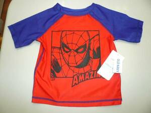 Sale/NY/ new / immediately *Spider-man/ Spider-Man * short sleeves Rush Guard 18-24 months 