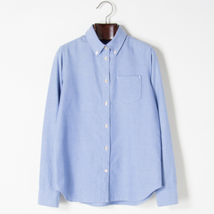 美品 LE CIEL BLUE シャツ ボタンダウン 長袖 オックス 青 38