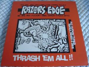 THE RAZORS EDGE / thrash 'em all / LP /検 idol punch exclaim