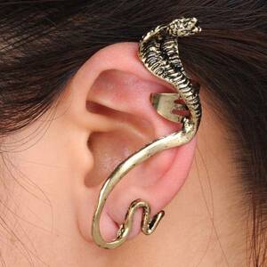  King Cobra earcuff . year LAP earrings / brass 