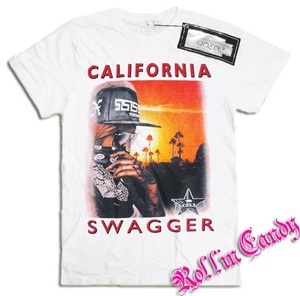 95R)LA発カリフォルニアSWAGGER TシャツL ローライダーHIPHOPB系