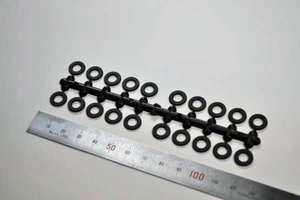 φ5-1 seat 20 piece * black * plastic washer * flower structure .*