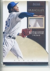 【パッチ】14PANINI IMMACULATE COLLECTION Neftali Feliz 34/49