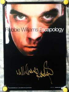 k5【ポスター/B-2】ロビー ウィリアムス/Robbie Williams/'02-Escapology/販促用非売品ポスター