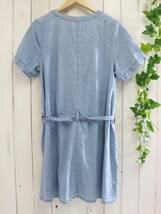 新品★chocol raffine robe ショコラ フィネ ローブ★ワンピース F ブルー_画像2