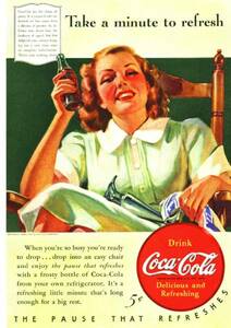 ●171F　1940年のレトロ広告　コカコーラ　Coca-Cola　Coke