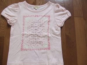 HusHusH*ハッシュアッシュ*ラメパフ袖半袖Tシャツ*100cm*