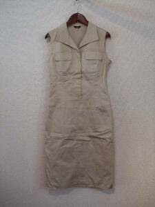 INED beige no sleeve dress (USED)12513MP