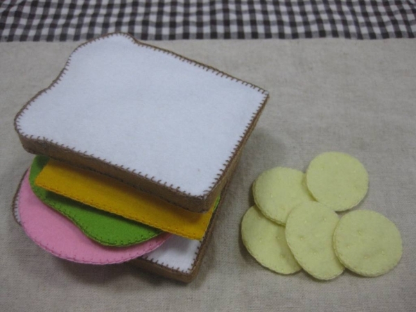 サンドウィッチセット ハンドメイド フェルト ままごと