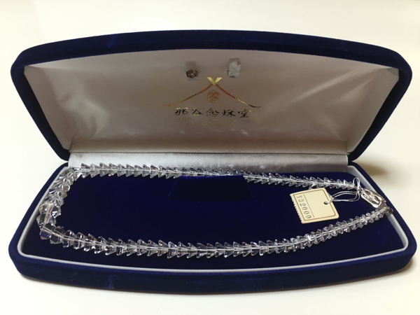 未使用品 那谷念珠堂　本水晶 楽天市場】那谷念珠堂 ネックレス 未使用 白水晶 ロング 本水晶
