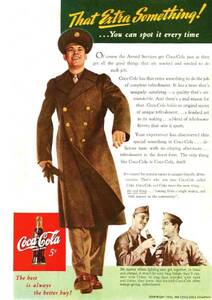 ●180F　1943年のレトロ広告　コカコーラ　Coca-Cola　Coke