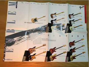  fender USA electric guitar . base catalog folding valuable!