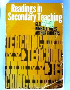 【即決】洋書Readings in Secondary Teaching 中等教育における読解力の養成1970年/送料188円