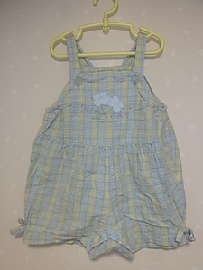 Ω BEBE Ⅱ Ω*90cm* симпатичный в клетку shortall 