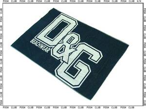  Dolce & Gabbana [8MF63] large * beach towel *L* navy blue x white * immediately hour shipping possibility!!