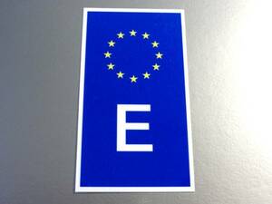 u■スペイン E ステッカー 2枚セット Sサイズ 縦8cm■スーツケースに ヨーロッパ ユーロ 欧州連合 国旗 EU旗 EU