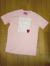 EVISU DONNA OSAKA LOVE Tシャツ 桃 エヴィス_画像1