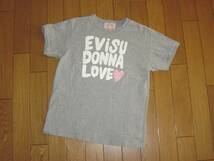EVISU DONNA LOVE Tシャツ 灰 エヴィス_画像1