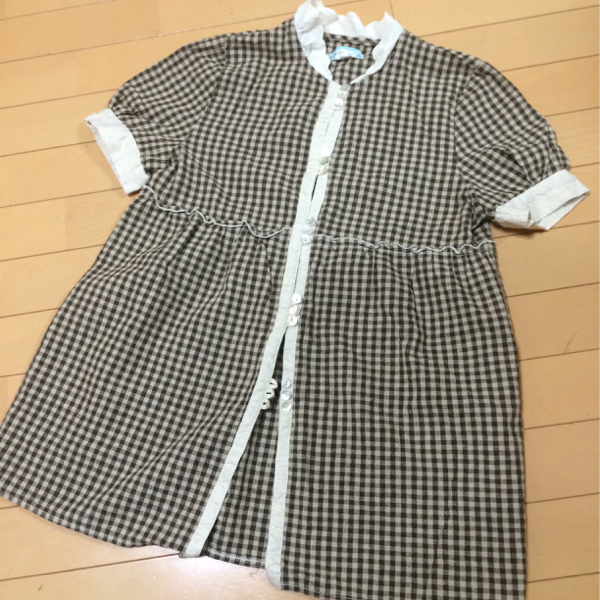 s.t.c Marche ◇ ギンガムチェック 綿麻チュニックブラウス
