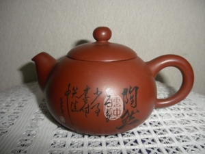 @@古い~ぃ　中国茶器　茶器　煎茶　煎茶道具　茶道具　茶陶　漢詩　アンティーク、コレクション