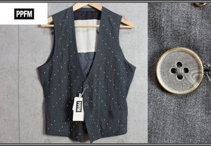  new goods PPFM masterpiece double studs gilet L ash / the best / Payton Place 2