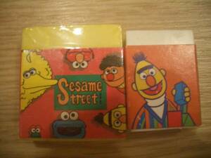 prompt decision * ultra rare!! Showa Retro * Sesame Street. eraser 2 piece set!