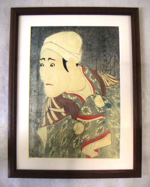 ●Sharaku Le 8ème Morita Kan'ya's... Reproduction CG avec cadre en bois - Achetez-le maintenant ●, Peinture, Ukiyo-e, Impressions, Peinture Kabuki, Peintures d'acteur