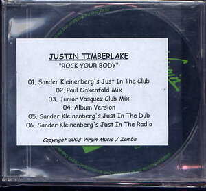 justin timberlake/rock your body denmaku 6tracks cd single