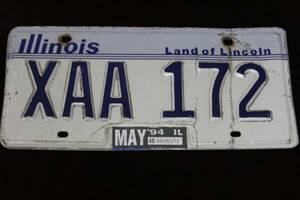 ** America number plate Irino i.XAA172 1994 year **