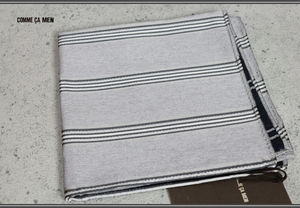  new goods Comme Ca men silk stripe handkerchie ash pocket square 2