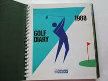未使用 1988年 GOLF DIARY ゴルフダイアリー 手帳 写真 ルール_画像2