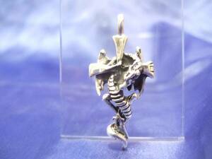  Yokohama newest SILVER925! silver Cross Dragon dragon 6.8g postage 300 jpy ξgtξ ξ53s