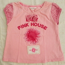 ◇11 BABY PINK HOUSE　花柄プリント　半袖Ｔシャツ　80_画像1