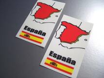 M1■スペインMAPデザインステッカー2枚set■ヨーロッパ 国旗 スーツケースに EU(1)_画像1