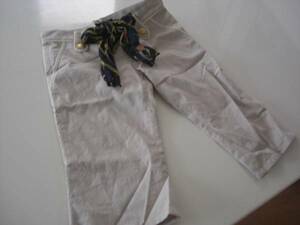  new goods defect clear 36 scarf ribbon short pants beige 