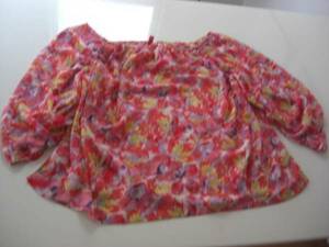  beautiful goods Rosebullet floral print cut and sewn pink M